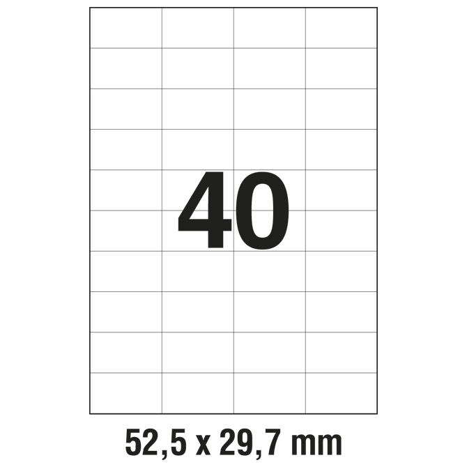 Etikete ILK  52,5x29,7 mm pk100L Zweckform 3651