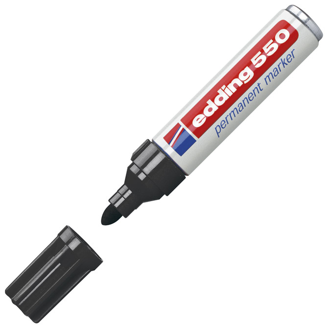 Marker permanentni 3-4 mm Edding 550 crni