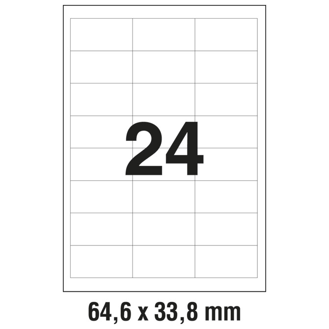 Etikete ILK  64,6x33,8 mm pk100L Zweckform 3658