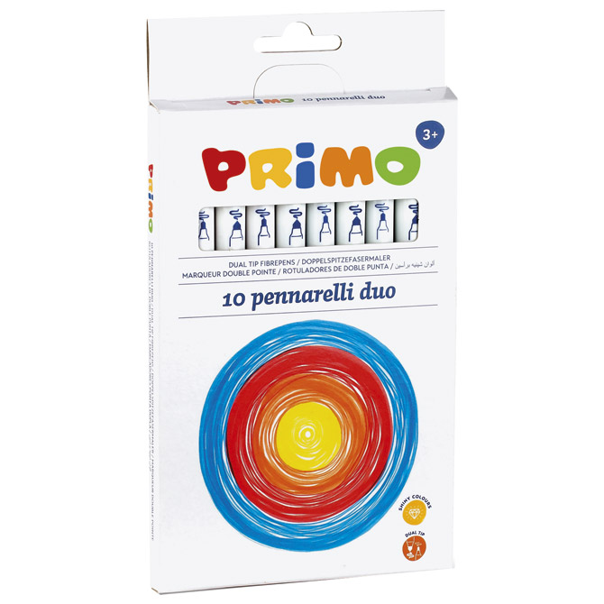 Flomaster školski  10boja obostrani Primo CMP.610PENDP10 blister!!