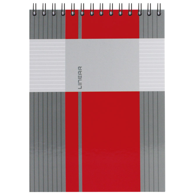 Blok kolegij A5 karo  80L spirala gore mat+lak Linear Marker 4-65