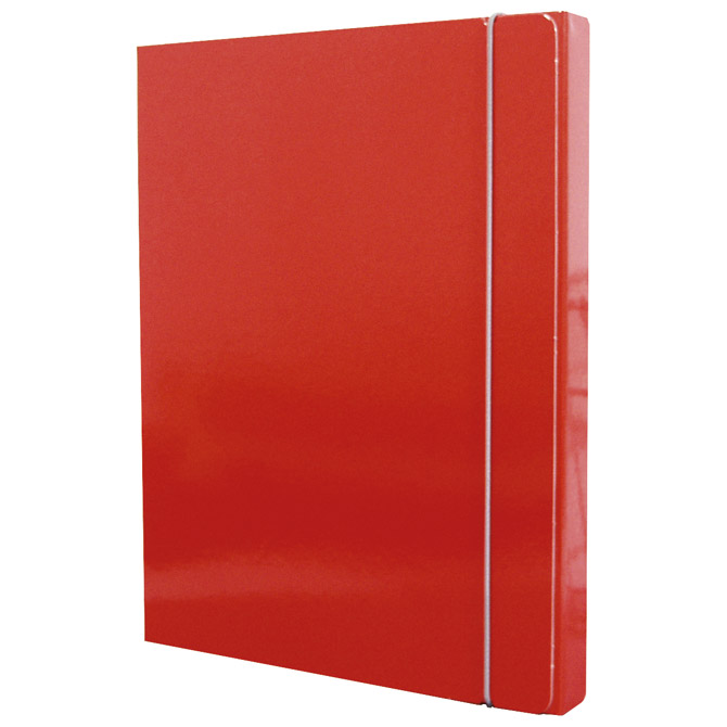 Mapa s gumicom hrbat-30 mm A4 karton Fornax crvena