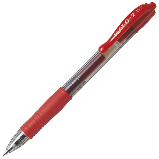 Roler gel grip 0,7 mm G2 Pilot BL-G2-7-R crveni