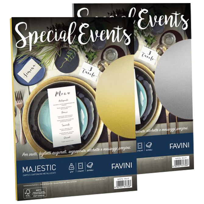 [000011357] Papir ILK Special Events A4 120g pk20 Favini zlatni