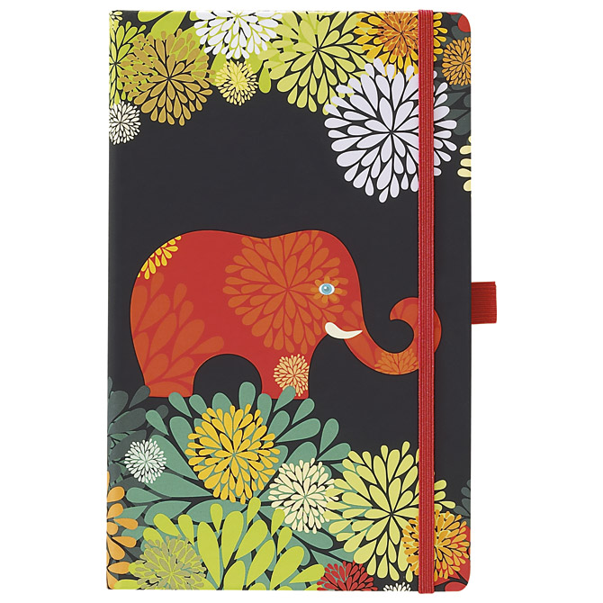 Notes Ivory  9x14cm crte s gumicom Animal graphic 03-002 slon!!