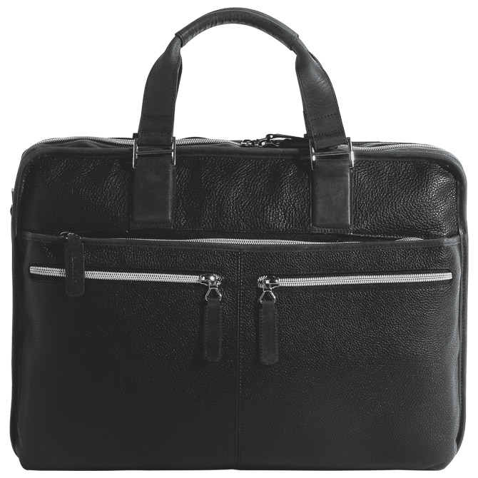 Torba poslovna za notebook 15,6" kožna unisex Galko 13-0536-1007 crna