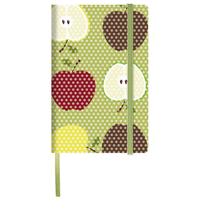 Notes Appeel  9x14cm crte s gumicom karton Meline M32YO-007 zeleni!!