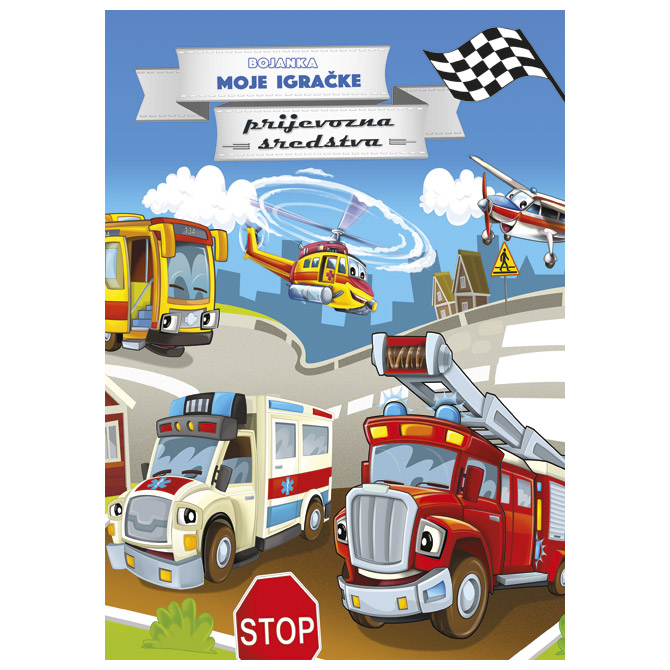 Bojanka B5 16 listova "Moje igračke-prijevozna sredstva" Connect