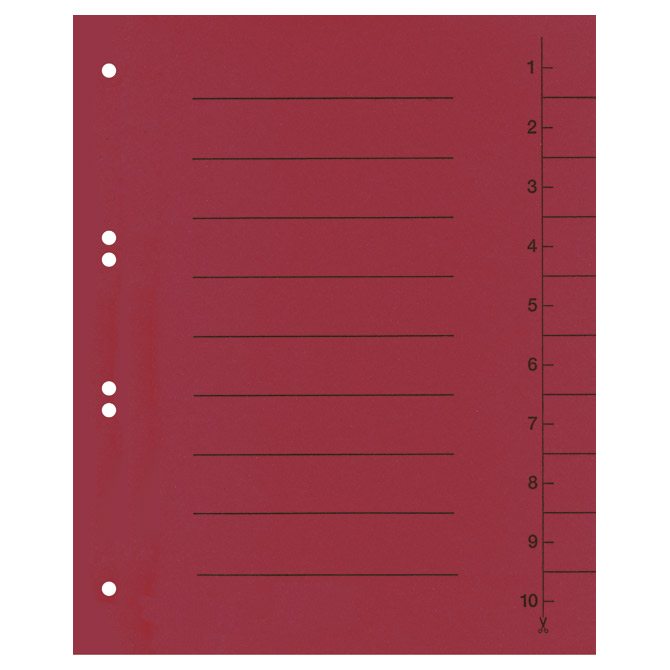 Pregrada kartonska A4 250g pk100 Fornax crvena!!