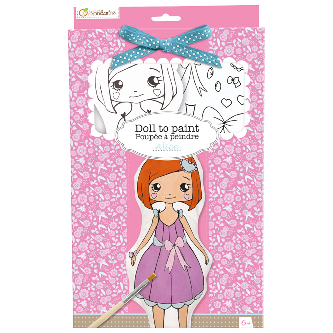 Lutkica za bojanje kartonska Alice Avenue Mandarine Clairefontaine PP007O!!