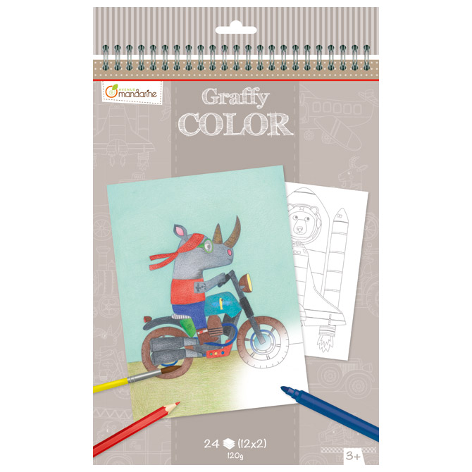 Bojanka A4 24L Small cars Avenue Mandarine Clairefontaine GY020O!!