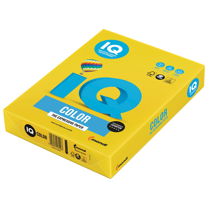 Papir ILK IQ Intenziv A4 160g pk250 Mondi IG50 intenzivno žuti