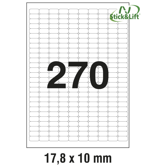Etikete ILK  17,8x10 mm odljepljive pk25L Zweckform L4730REV-25