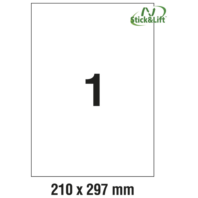 Etikete ILK 210x297 mm odljepljive pk25L Zweckform L4735REV-25