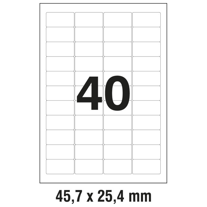 Etikete LK  45,7x25,4 mm polyester pk25L Zweckform L4770-25 prozirne