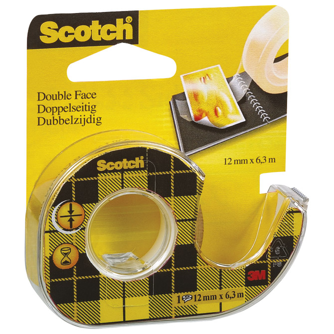 Traka ljepljiva obostrana 12 mm/6,3m Scotch-136D 3M.