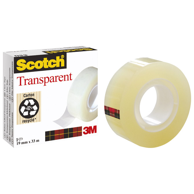 Traka ljepljiva 19 mm/33m Scotch 550 3M.prozirna