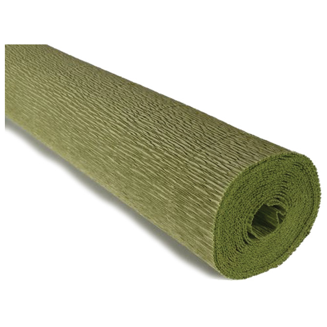 Papir krep 180g 50x250 cm Cartotecnica Rossi 562 svijetlo maslinasto zeleni