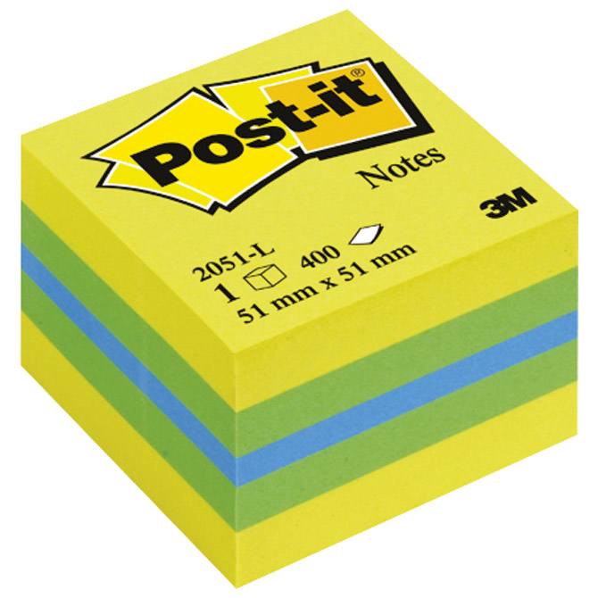Blok samoljepljiv kocka 51x51 mm 400L Post-it 3M.2051L