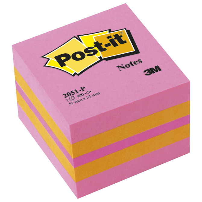 Blok samoljepljiv kocka 51x51 mm 400L Post-it 3M.2051P