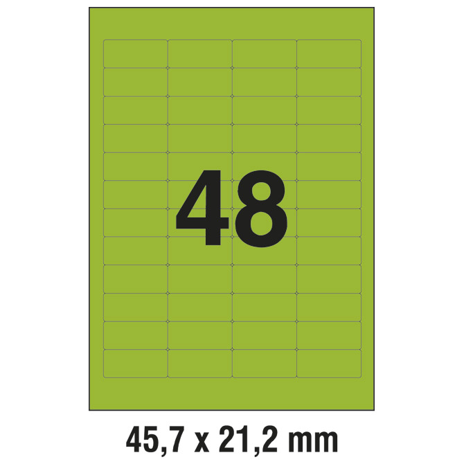 Etikete ILK  45,7x21,2 mm pk20L Zweckform L6040-20 zelene