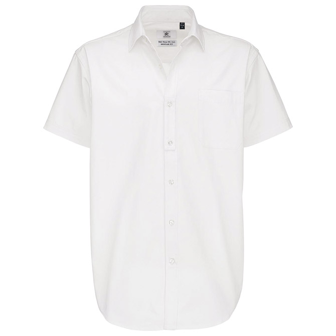 Košulja muška kratki rukavi B&C Sharp 130g bijela 2XL!!
