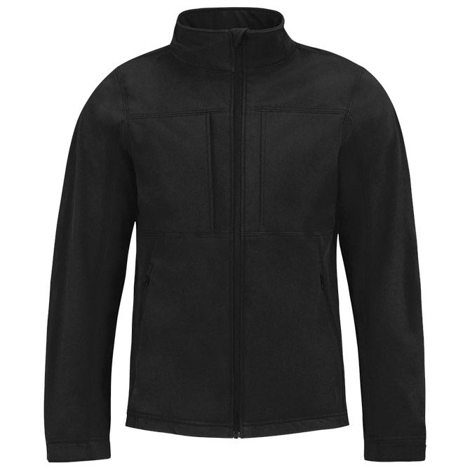 Jakna zip muška B&C Hooded Softshell crna M!!