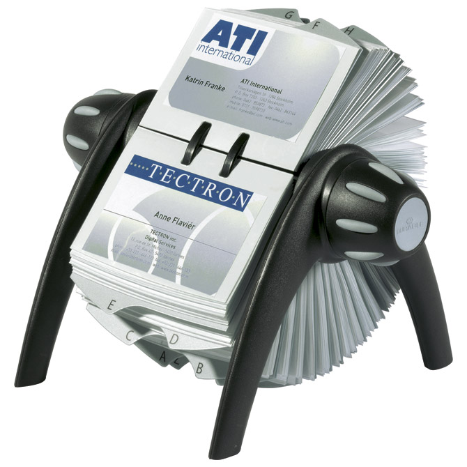 Album za vizitke-rotacijski 200 džepova Durable 2417-01 crni