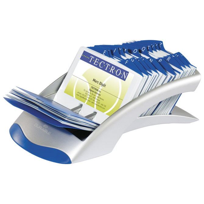 Stalak za vizitke 200kartica Durable 2413-23 srebrni