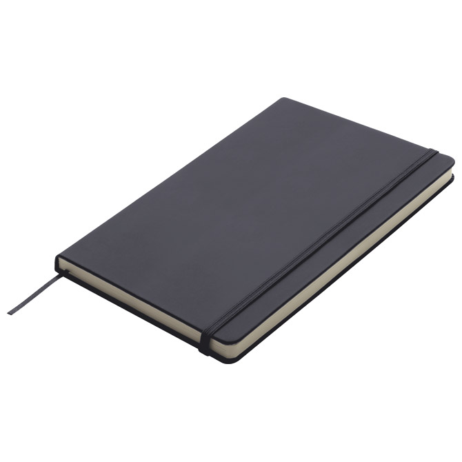 Notes 13x21 cm čisti 80L s gumicom Kiel crni