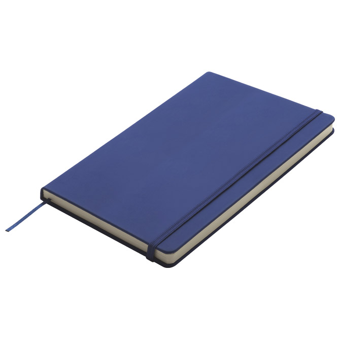 Notes 13x21 cm čisti 80L s gumicom Kiel plavi