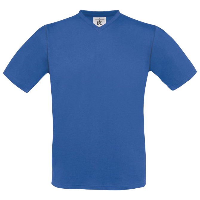 Majica kratki rukavi B&C Exact V-Neck zagrebačko plava L!!