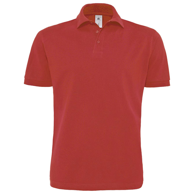 Majica kratki rukavi polo B&C Heavymill 230g crvena 2XL!!