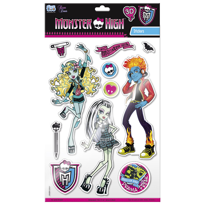 Naljepnice zidne 3D Monster High 1 Starpak 301091!!