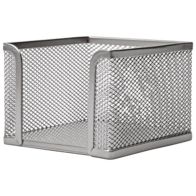 Blok kocka žica 9,5x9,5x9,5 cm LD01-499 Fornax srebrna