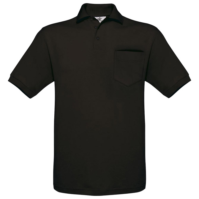 Majica kratki rukavi B&C Safran Pocket 180g crna 2XL!!