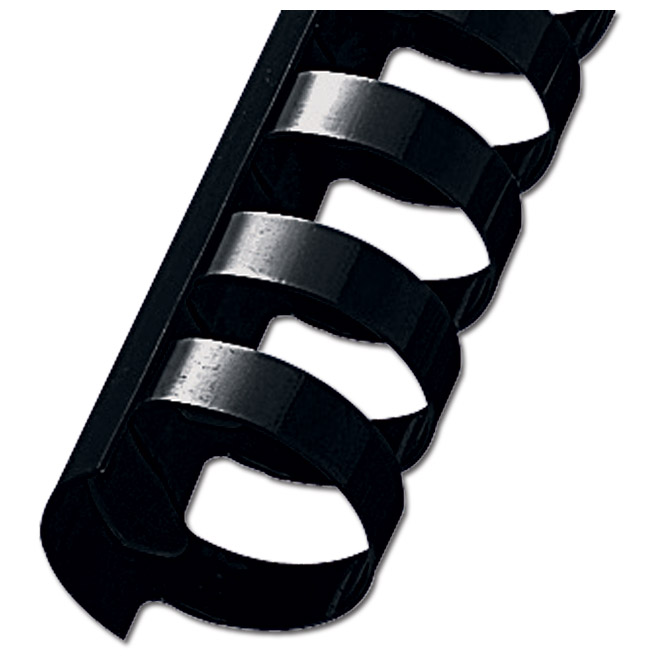 Spirala plastična fi-38 mm oval pk50 Fornax crna