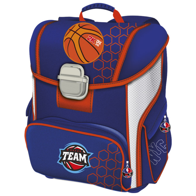 Torba školska anatomska Basketball Connect plavo-narančasta!!