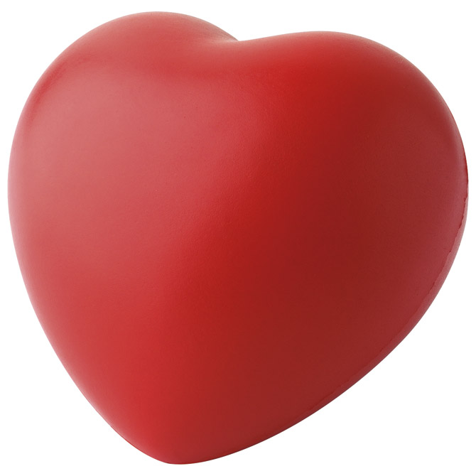Loptica antistres oblik srca crvena