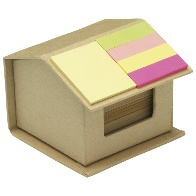 Blok samoljepljiv oblik kućice +reciklirani papir + 4 zastavica!!