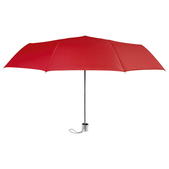 Kišobran ručni sklopivi s plastičnom drškom crveni
