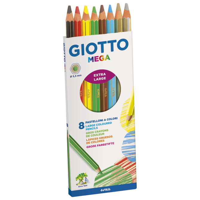 Boje drvene   8boja Giotto Mega Fila 225400 blister