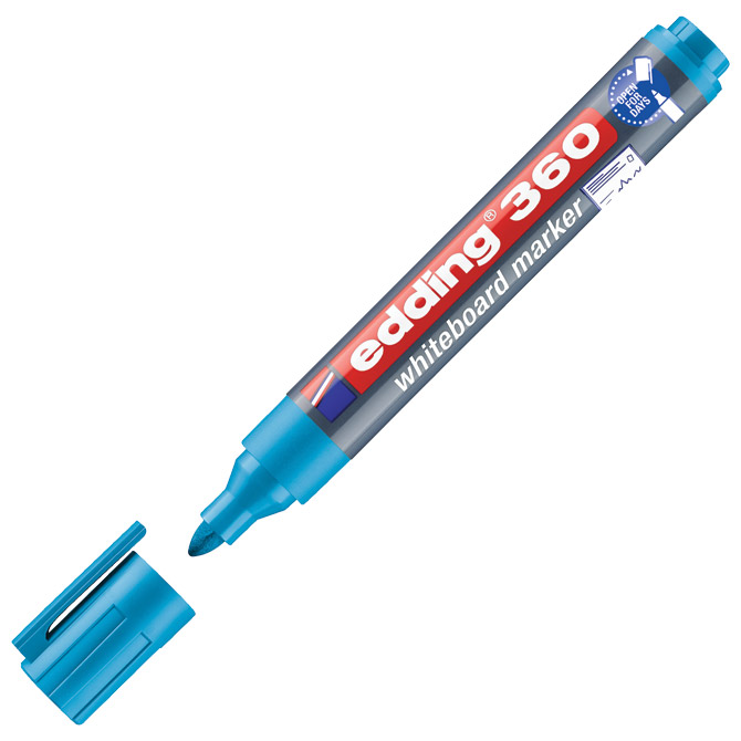 Marker za bijelu ploču 1,5-3 mm Edding 360 svijetloplavi