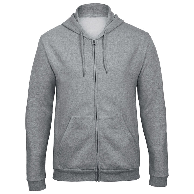 Majica dugi rukavi zip B&C ID.205 270g svijetlosiva XL!!