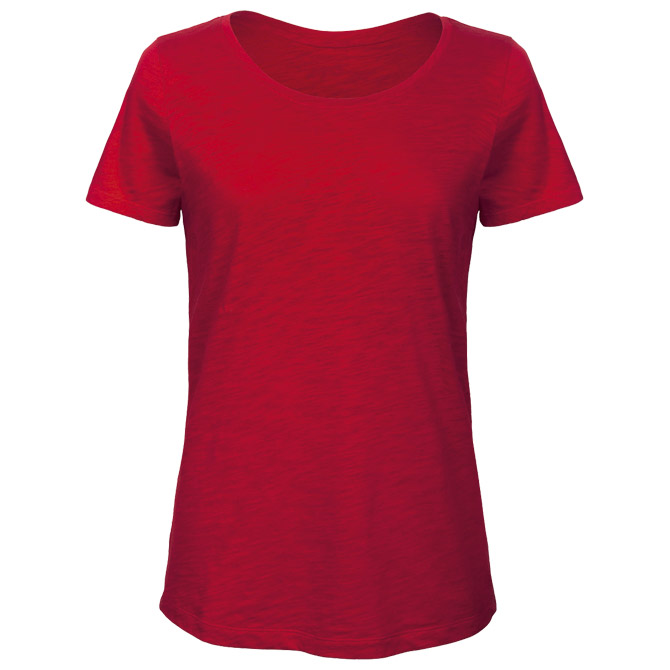 Majica kratki rukavi B&C Inspire Slub T/women crvena S!!