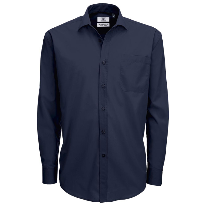Košulja muška dugi rukavi B&C Smart 115g tamnoplava L!!