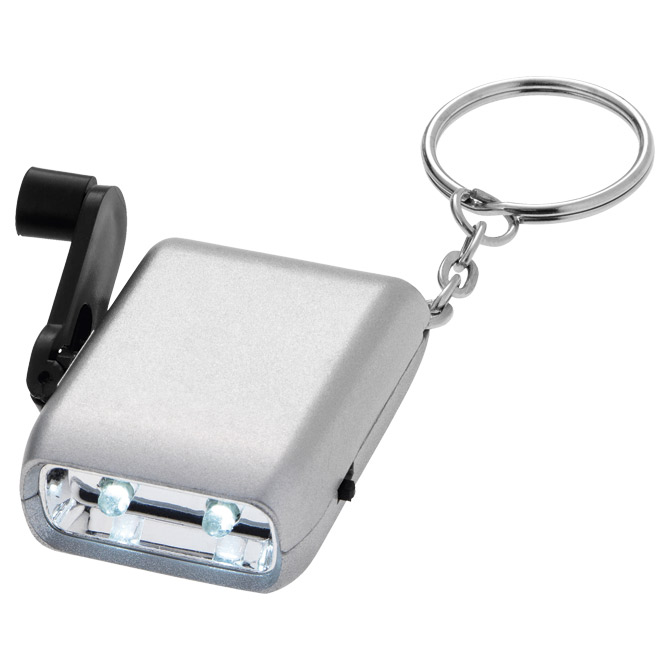 Svjetiljka ručna LED dinamo srebrna!!