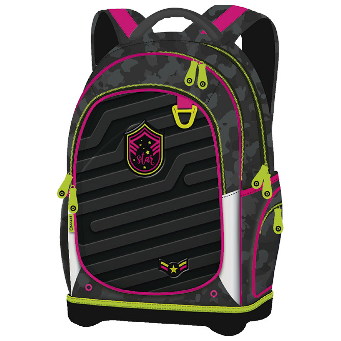 Ruksak školski anatomski lagan Star Connect sivo/rozi!!