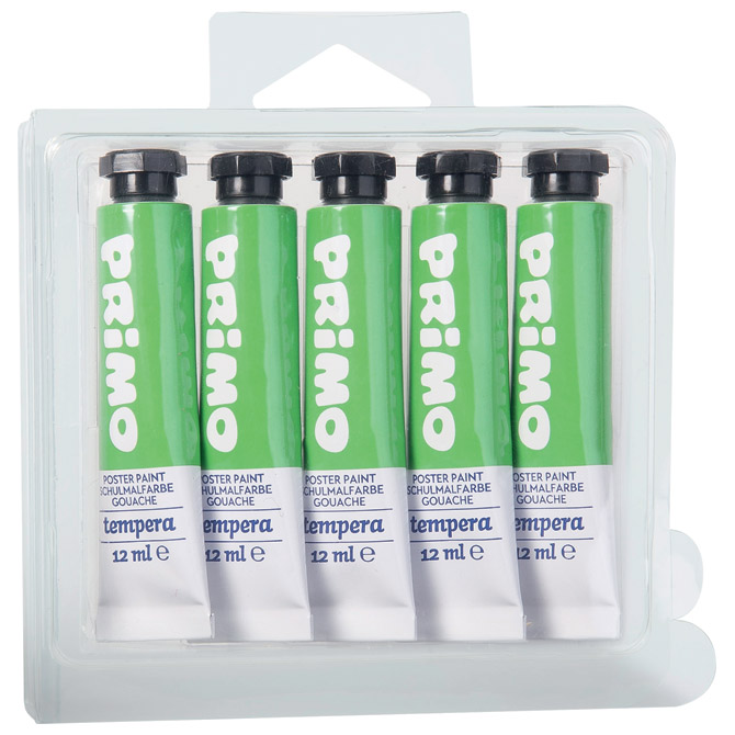 Boja tempera 12ml aluminijska tuba pk5 Primo 440TRA610 zelena blister
