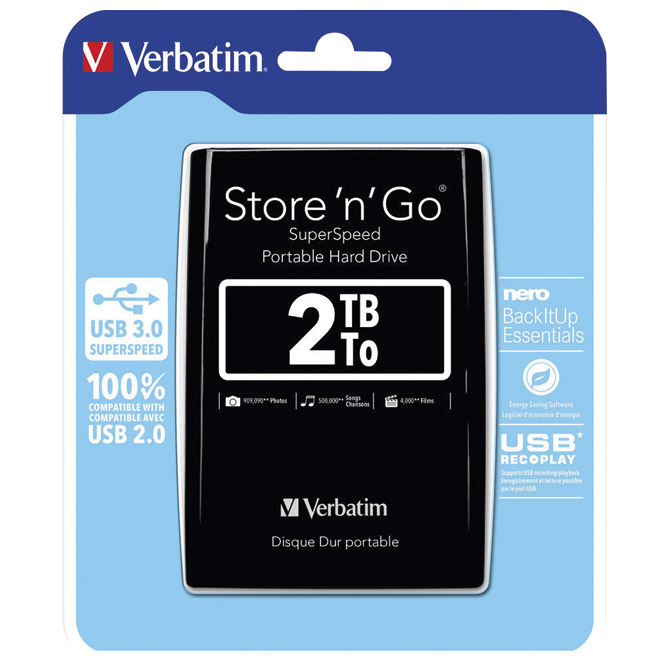 Hard disk 2.5"     2TB USB 3.0 Verbatim 53177 crni blister